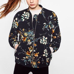 Zara floral bomber jacket